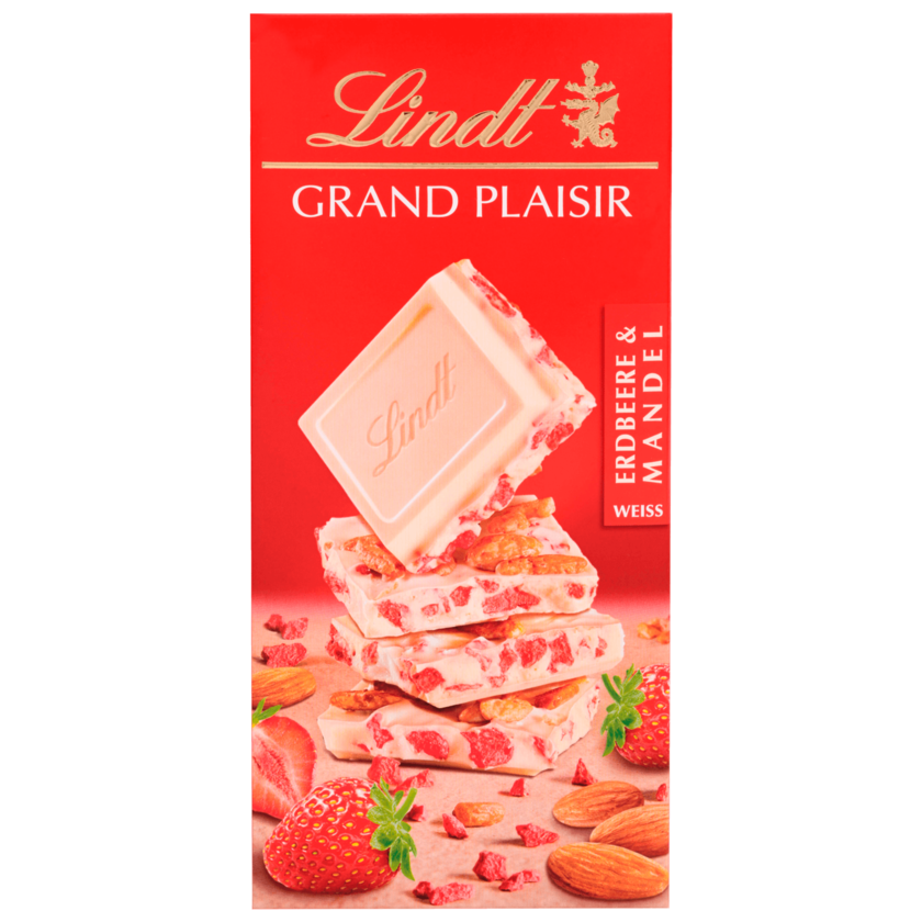 Lindt Grand Plaisier Erdbeere & Mandel Weiss 150g